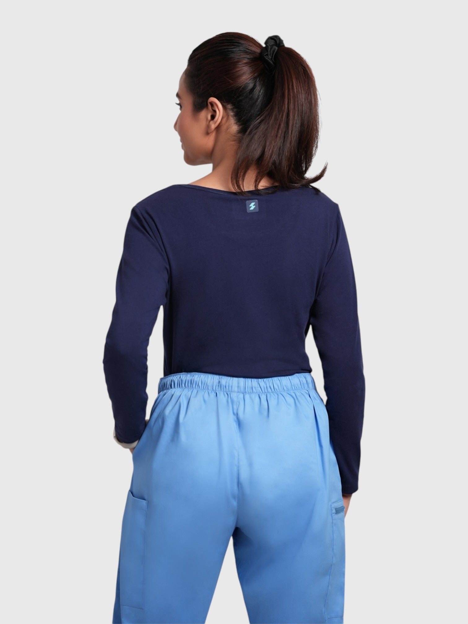 CloudFresh Women Full Sleeve Underscrub#Color_Navy Blue