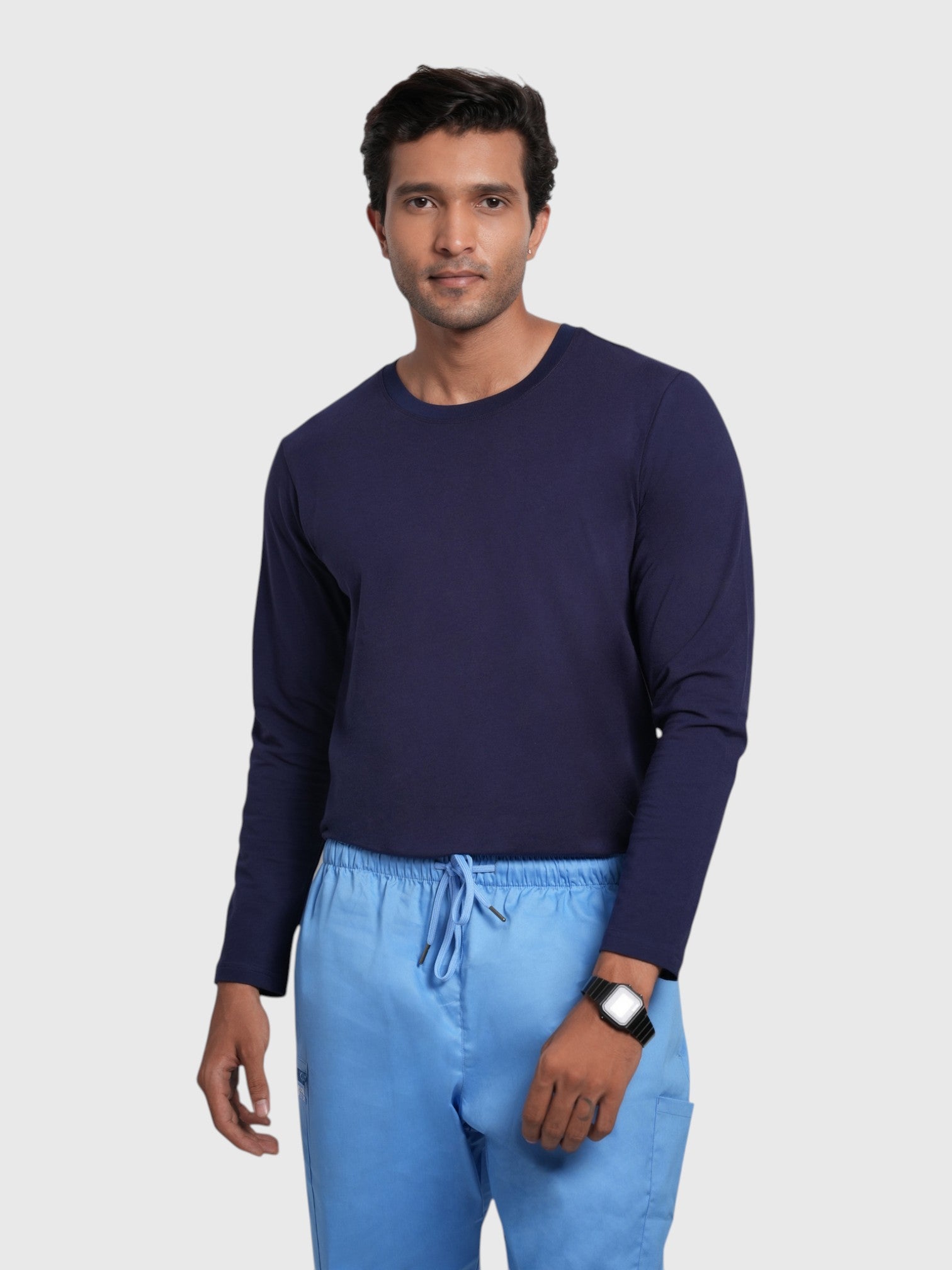 CloudFresh Men Full Sleeve Underscrub#Color_Navy Blue