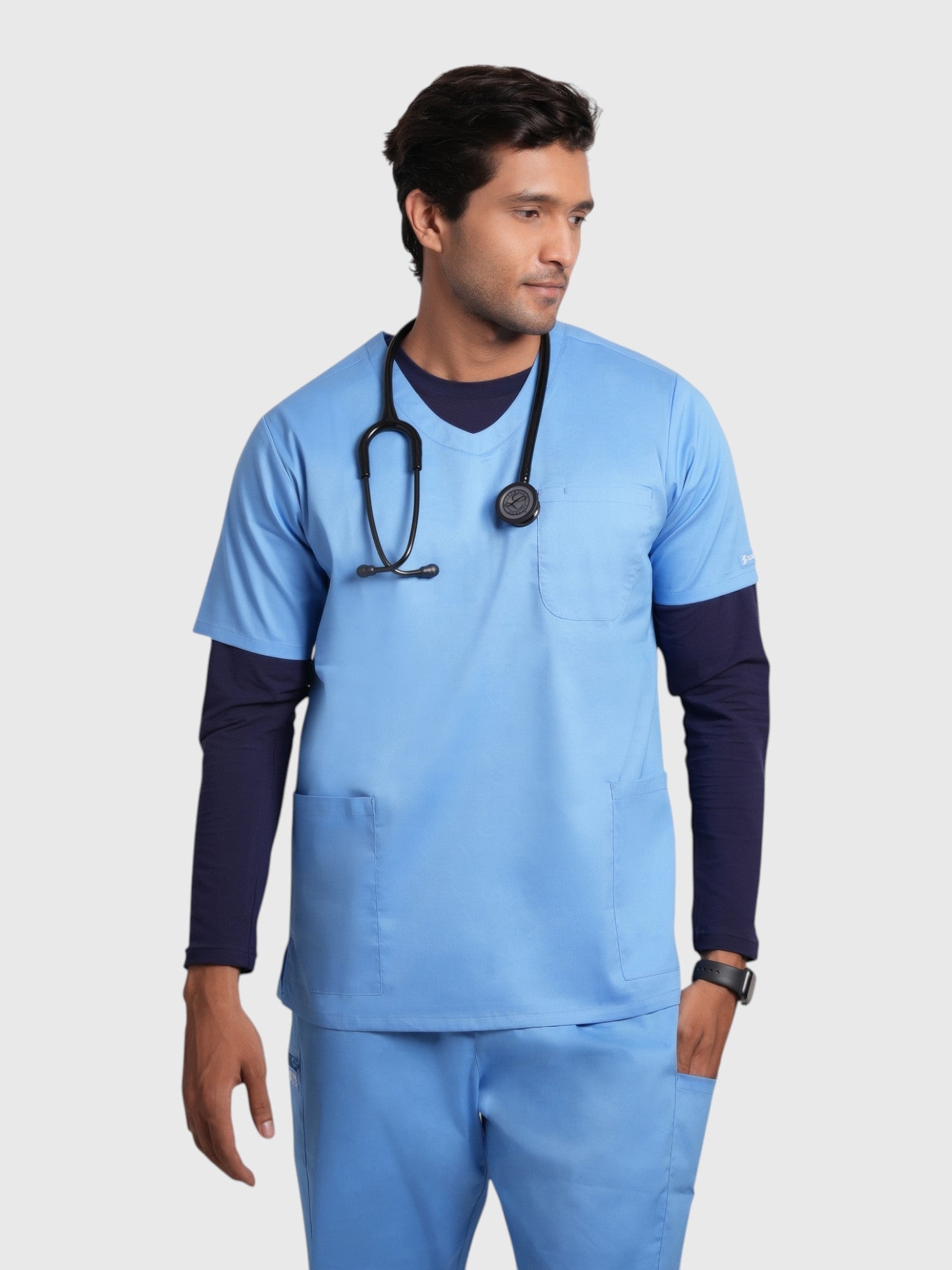 CloudFresh Men Full Sleeve Underscrub#Color_Navy Blue