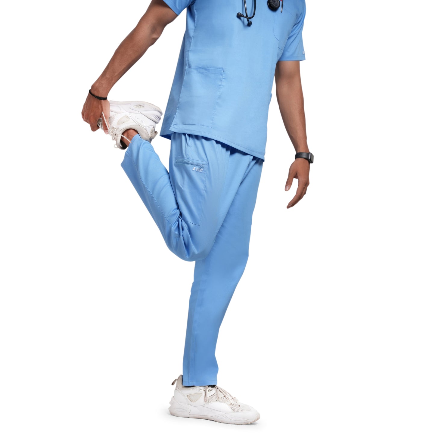 Scrubstory LivFresh Mens Scrub Bottom Audere Classic Fit-Ceil Blue