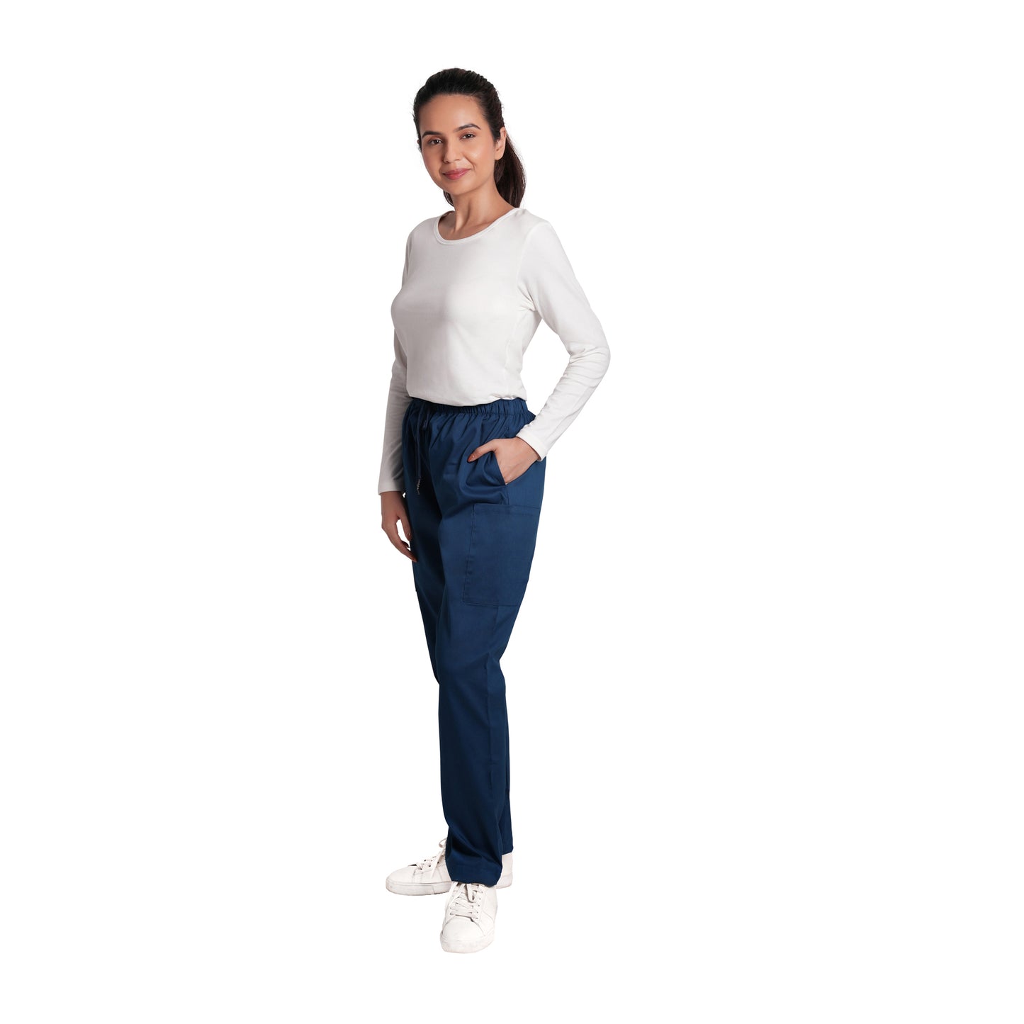 Scrubstory CloudFresh Women Full Sleeve Underscrub#Color_White