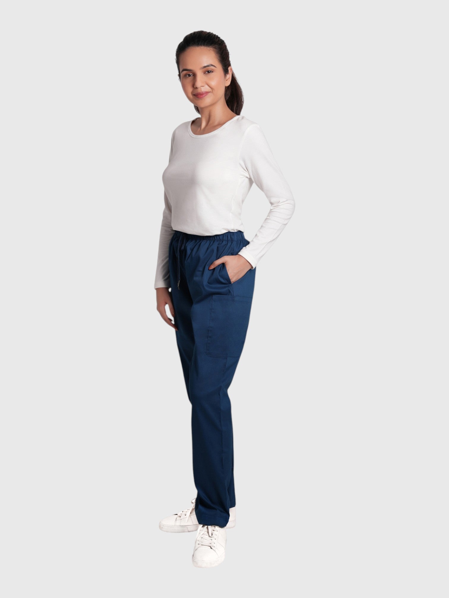 CloudFresh Women Full Sleeve Underscrub#Color_White