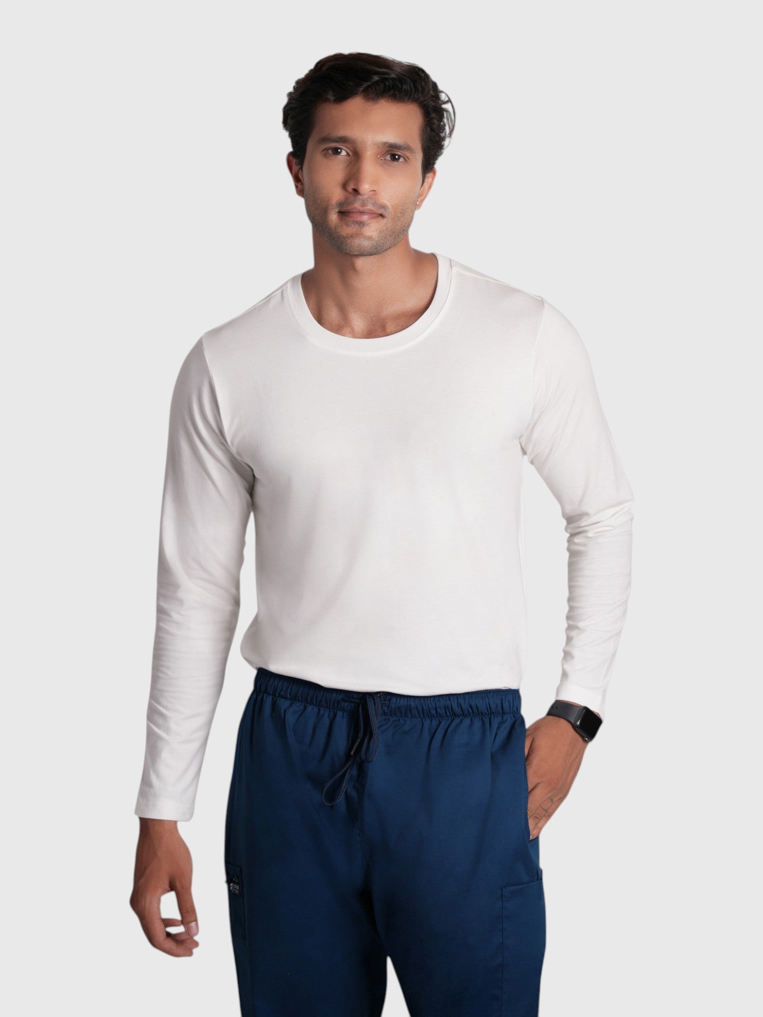 CloudFresh Men Full Sleeve Underscrub#Color_White