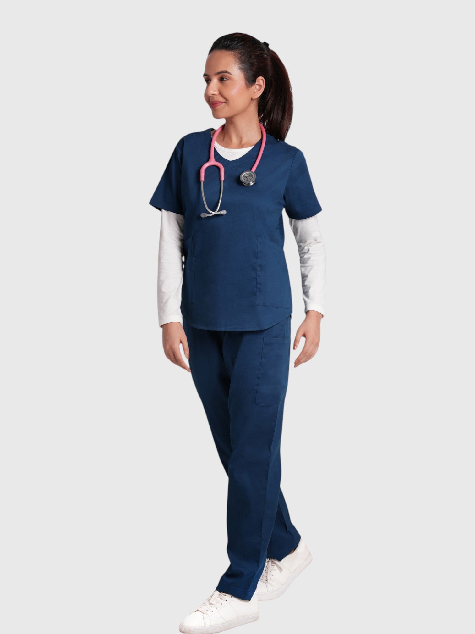 CloudFresh Women Full Sleeve Underscrub#Color_White