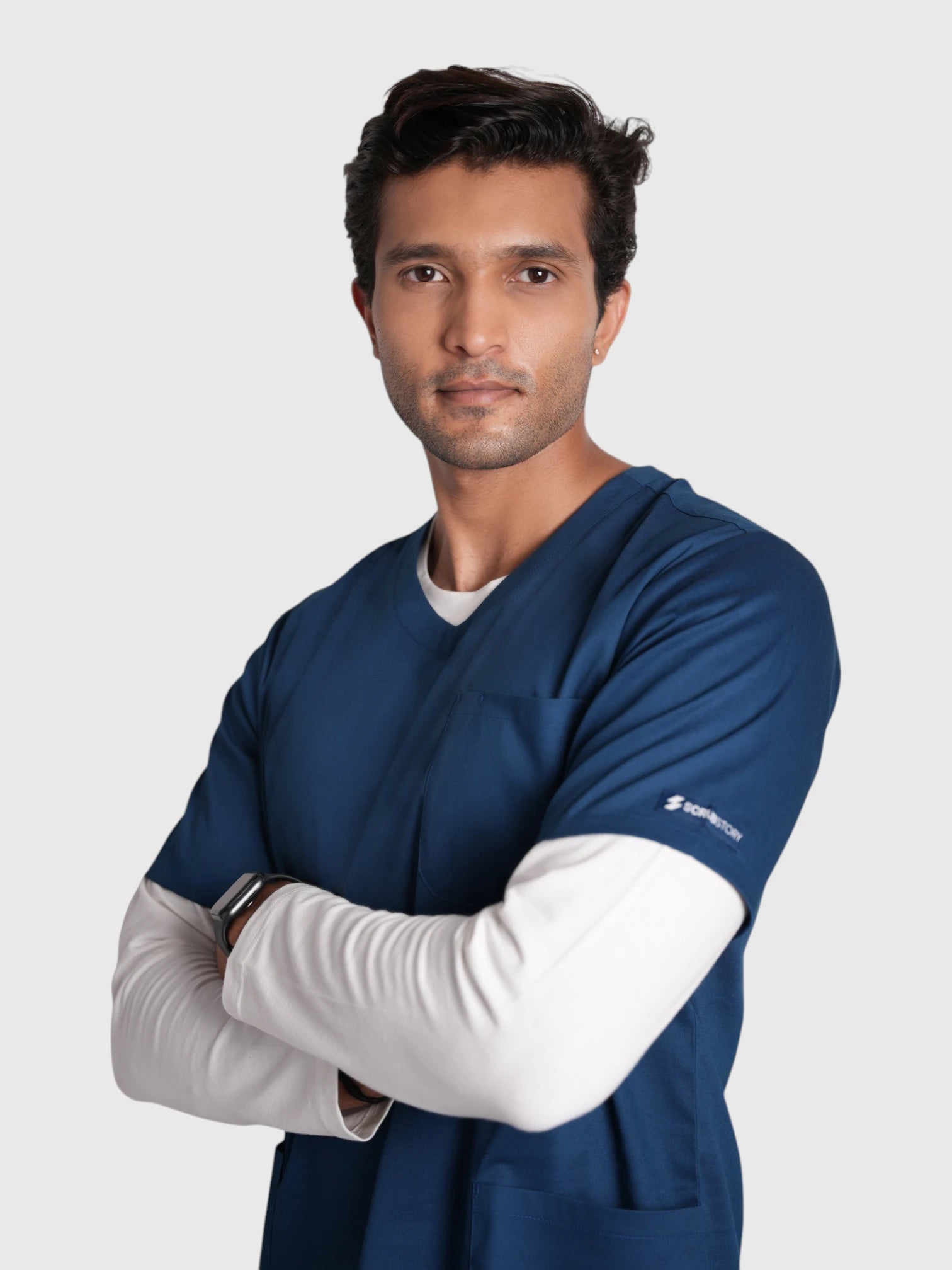 CloudFresh Men Full Sleeve Underscrub#Color_White