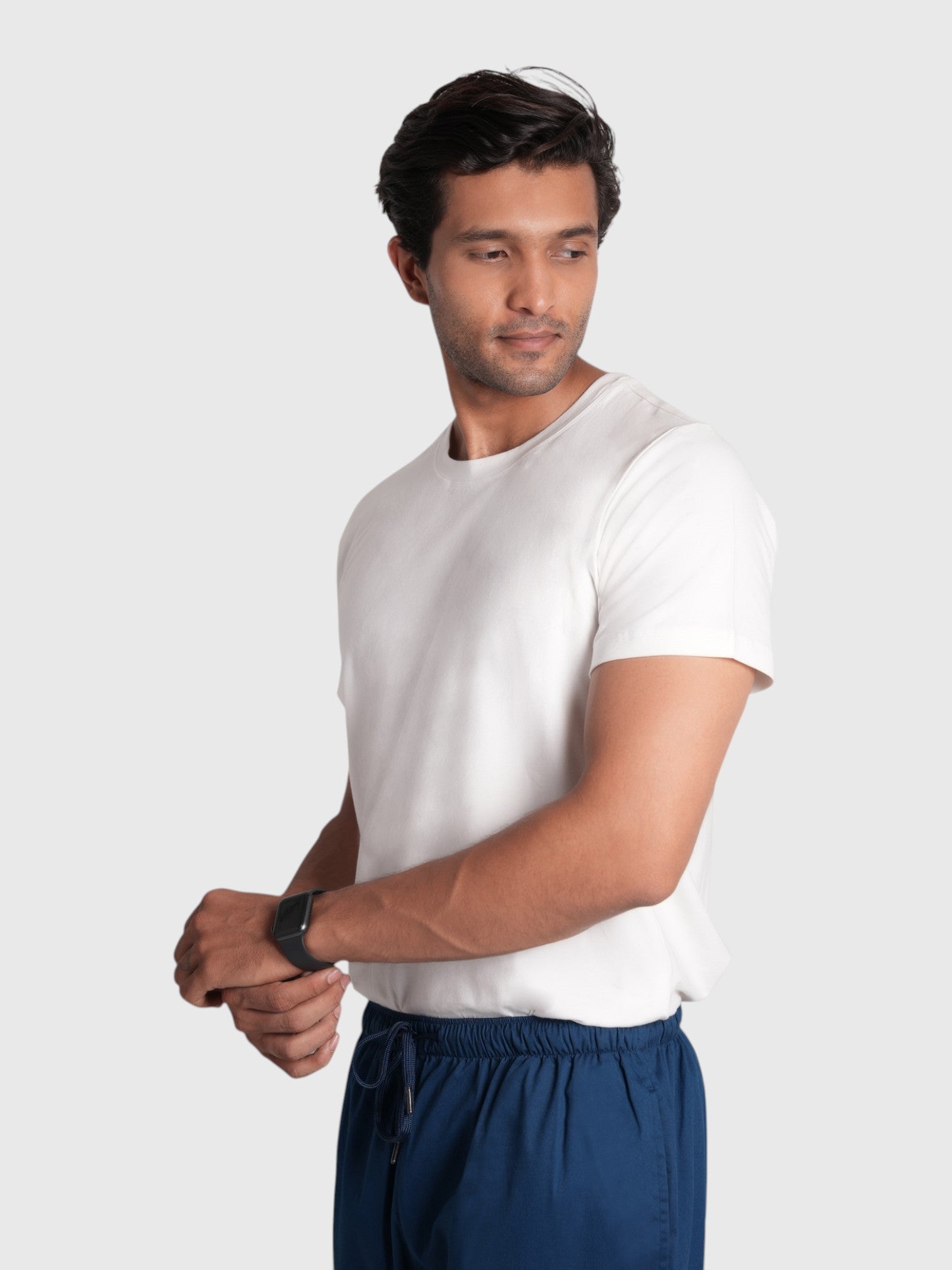 CloudFresh Men Half Sleeve Underscrub#Color_White