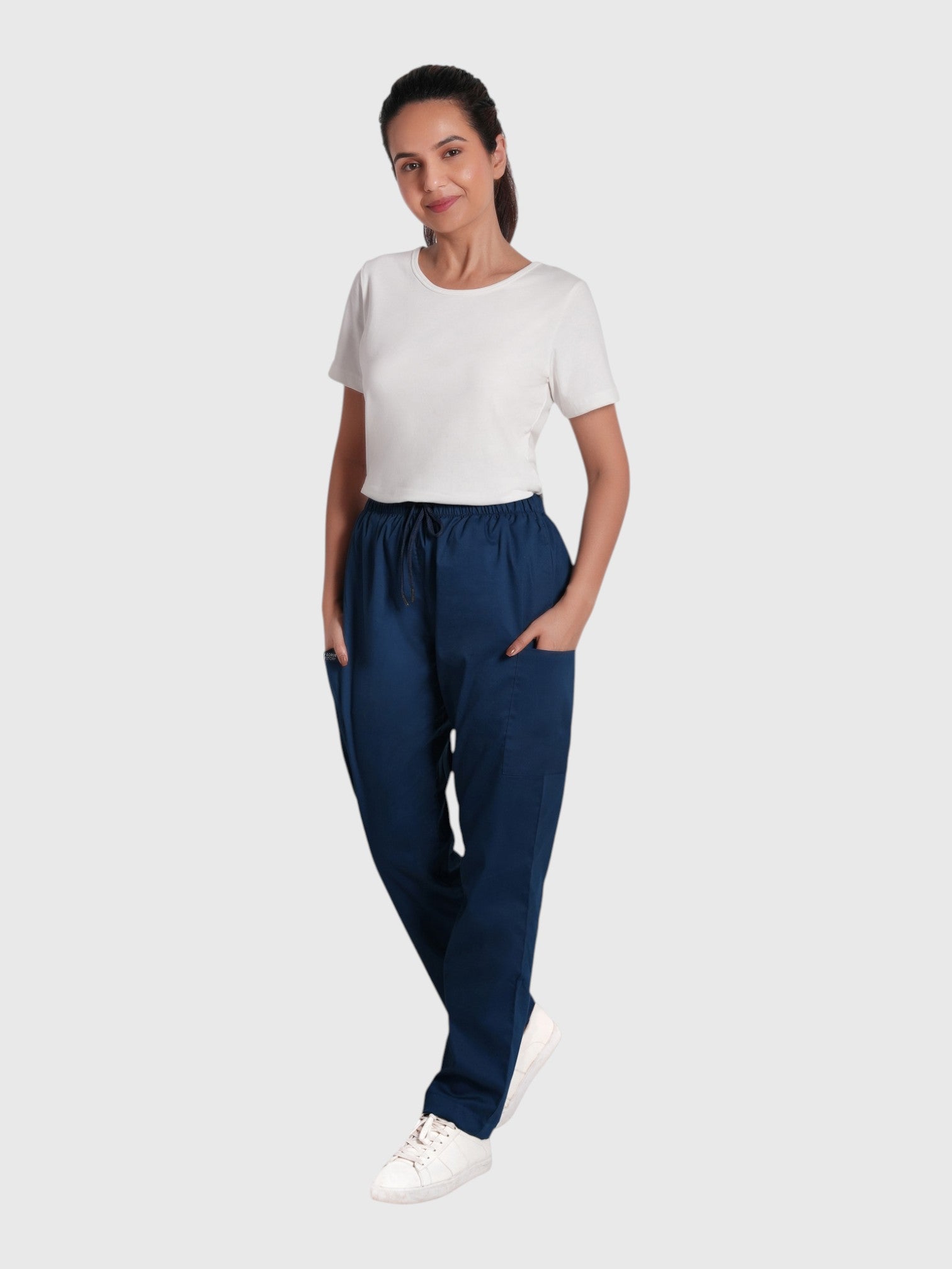 CloudFresh Women Half Sleeve Underscrub#Color_White