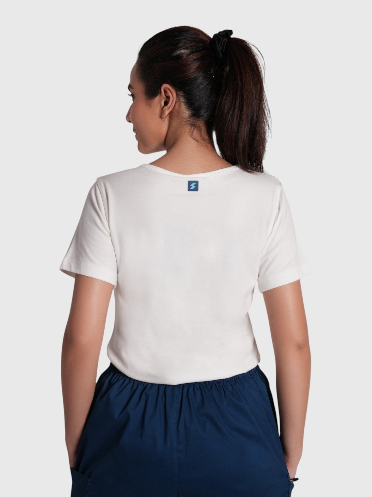 CloudFresh Women Half Sleeve Underscrub#Color_White