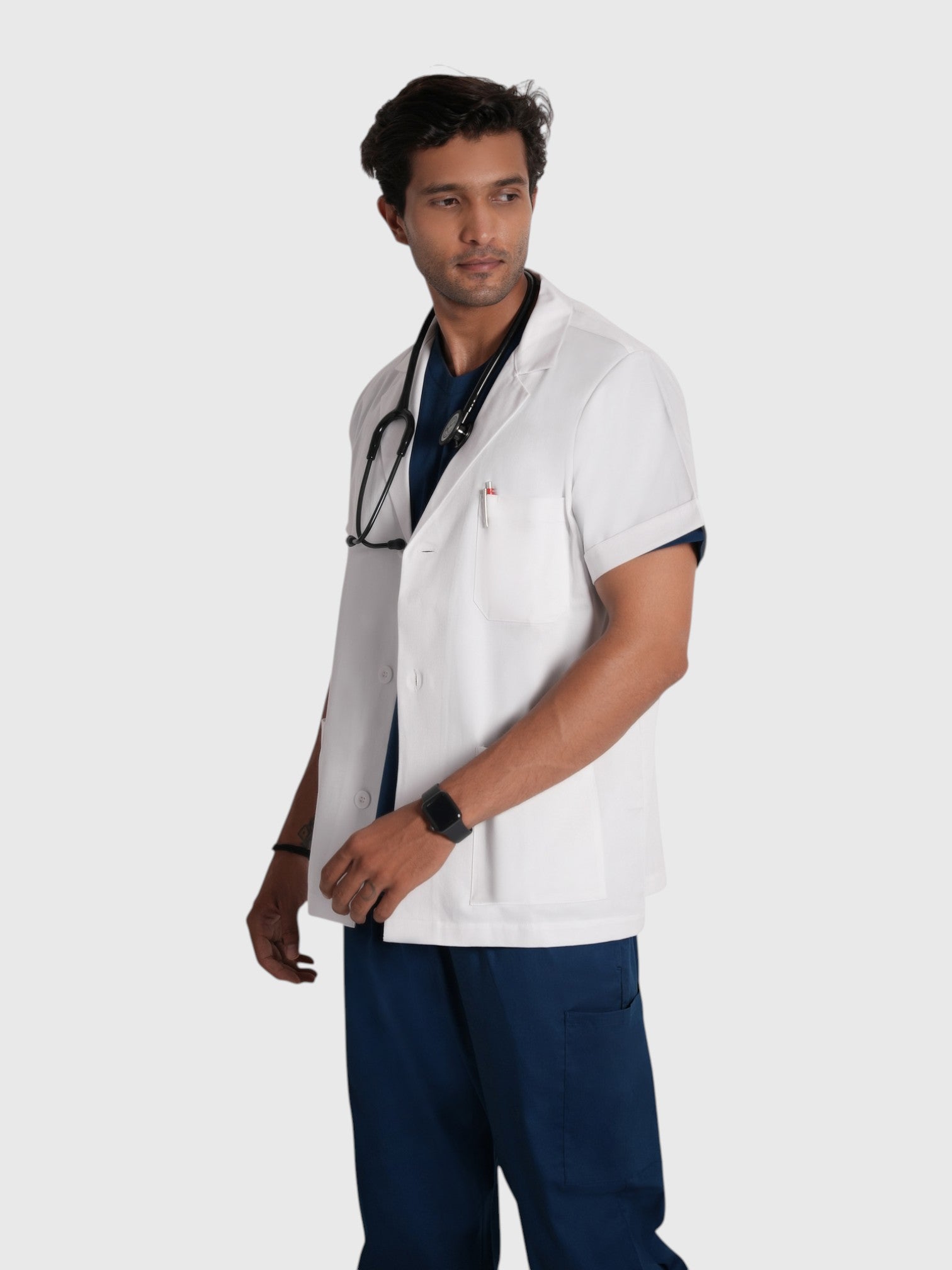 Men's Short Labcoat with Short Sleeve