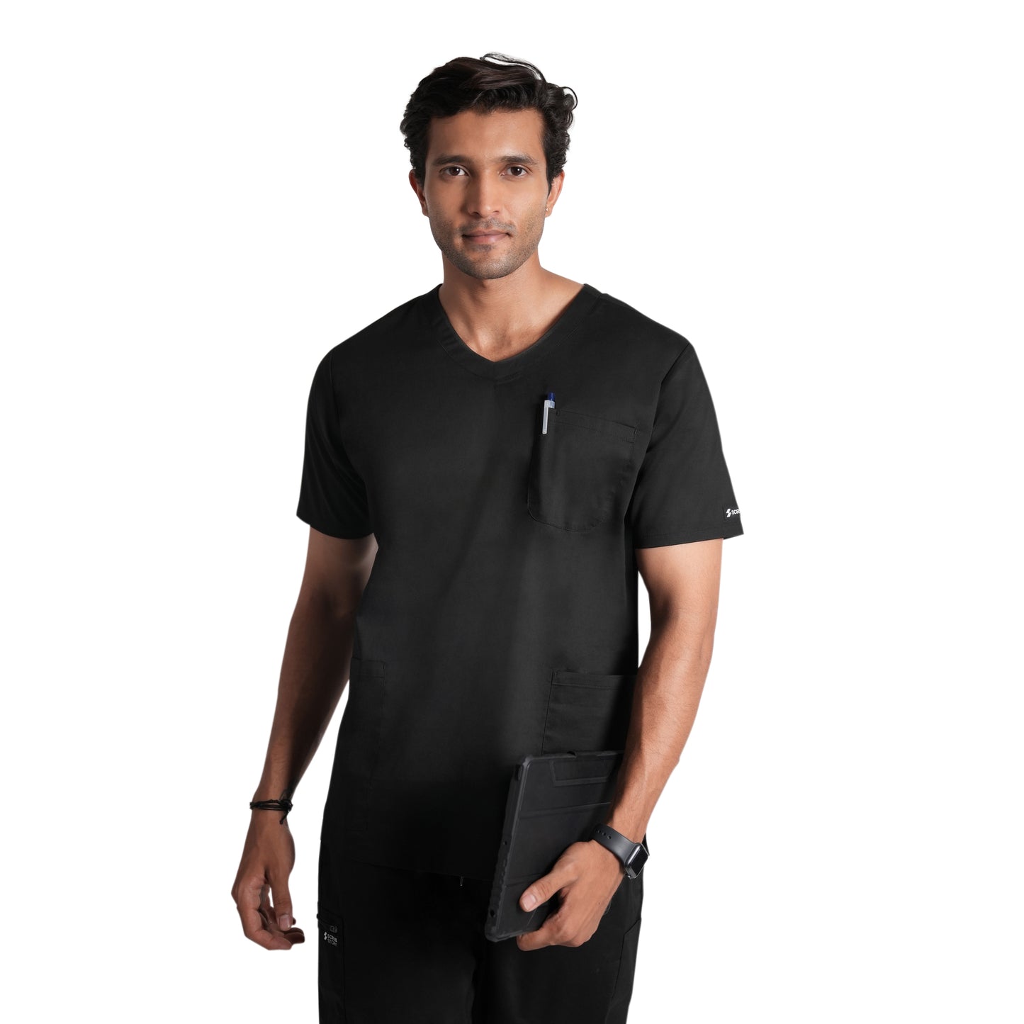 Men's Audere Classic Fit (Kohl Black) Scrub Set ( Only Top Customization )
