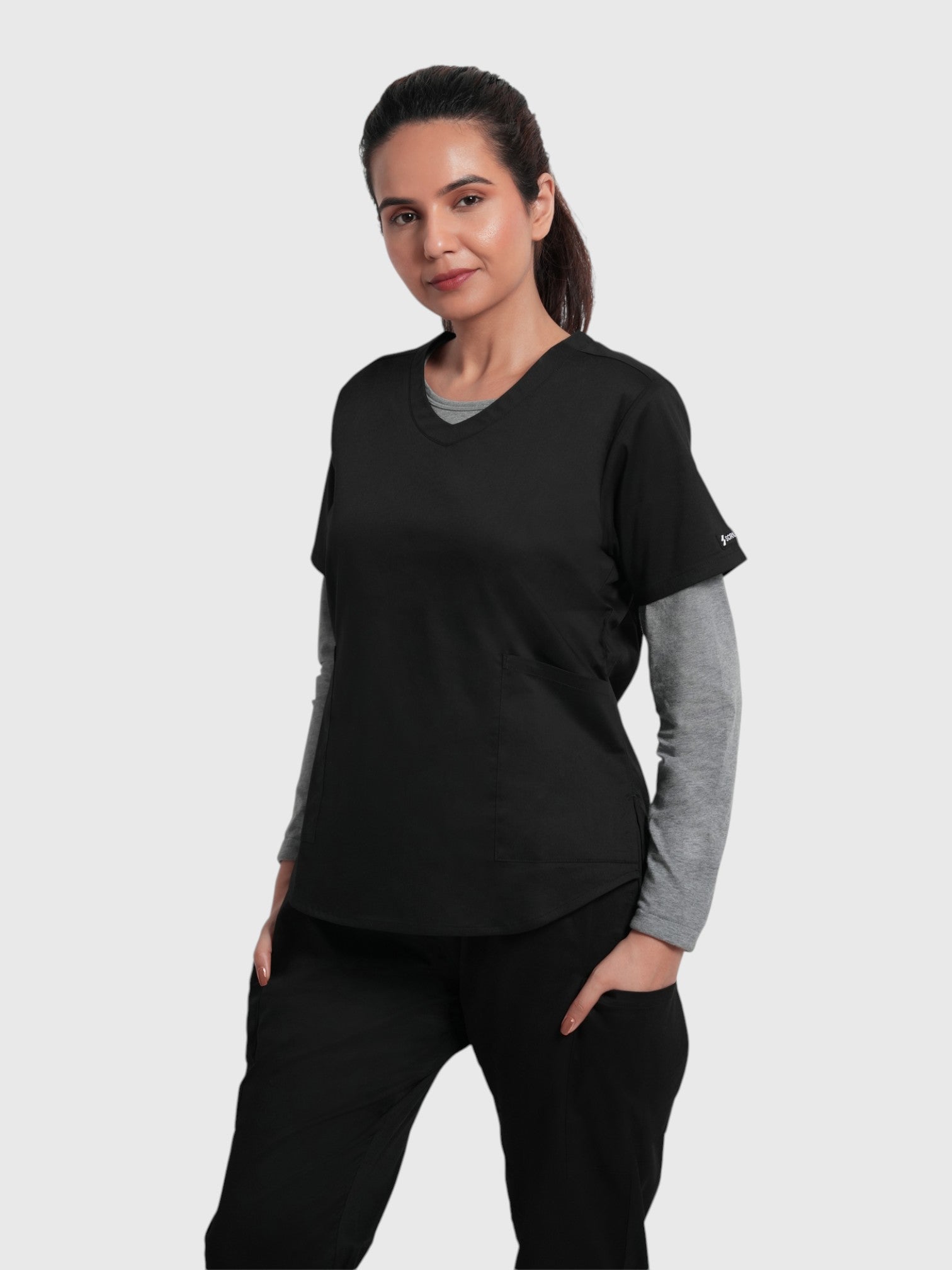 CloudFresh Women Full Sleeve Underscrub#Color_Grey