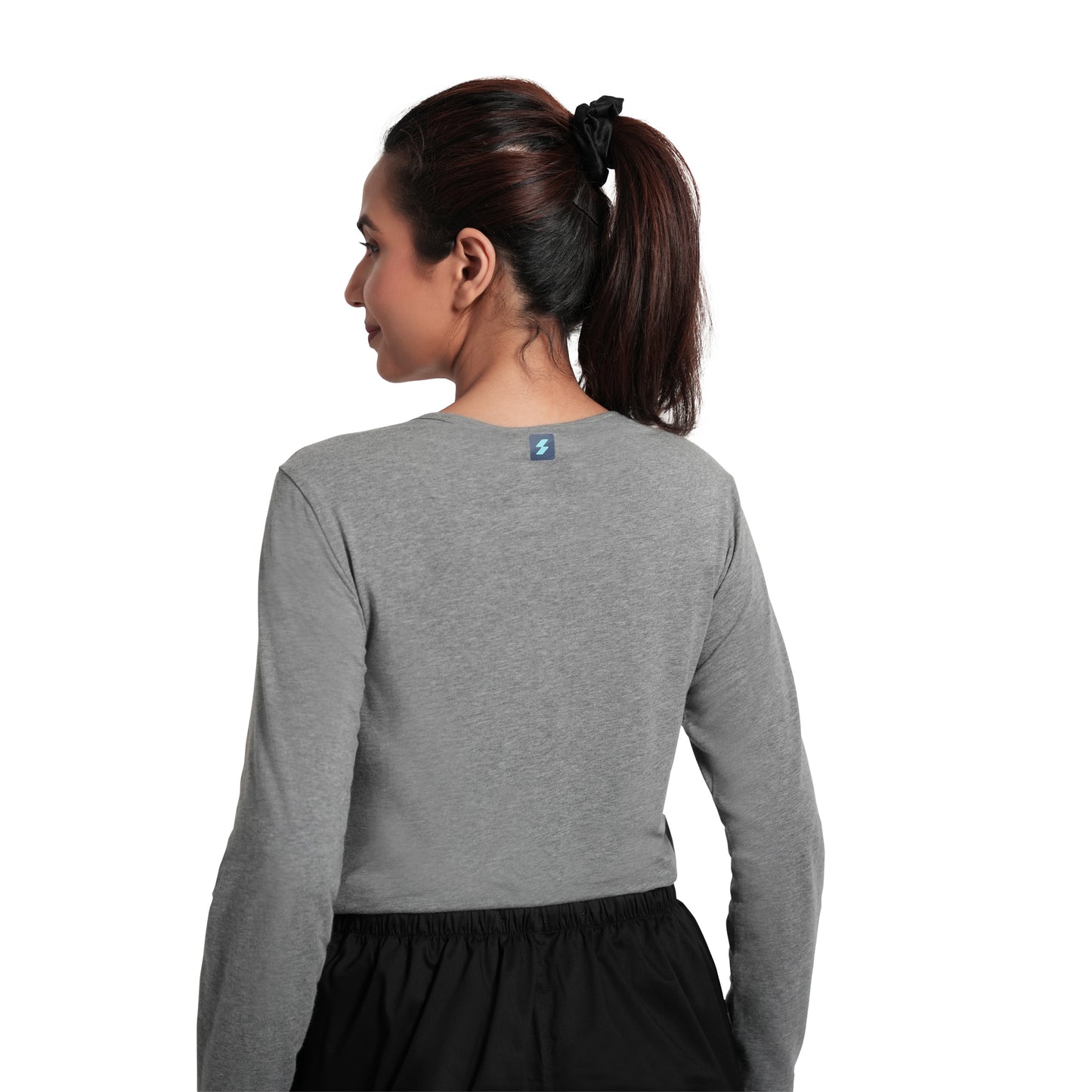 Scrubstory CloudFresh Women Full Sleeve Underscrub#Color_Grey