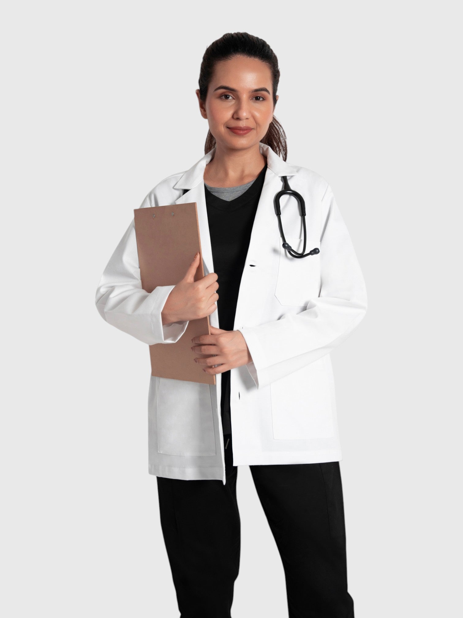 Woman's Short Labcoat with Long Sleeve
