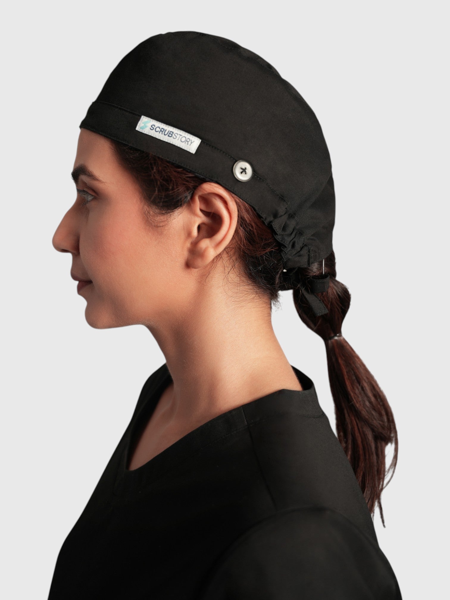 Halo Scrub Cap#Color_Black