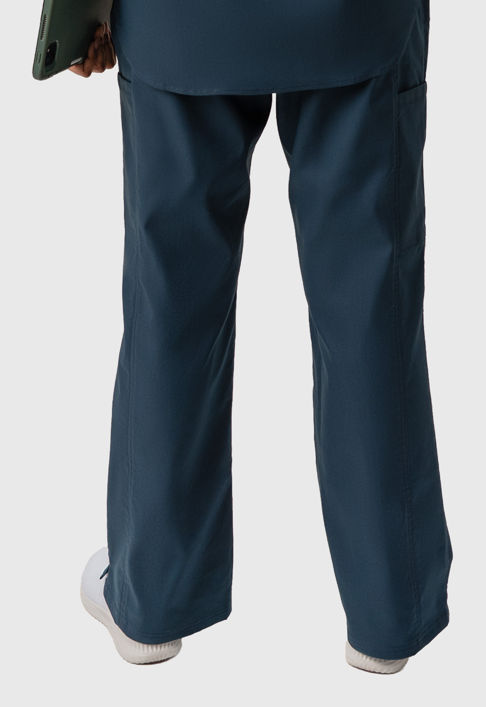Wide Leg 5 Pockets Women's Scrub Pant#Color_Air Blue