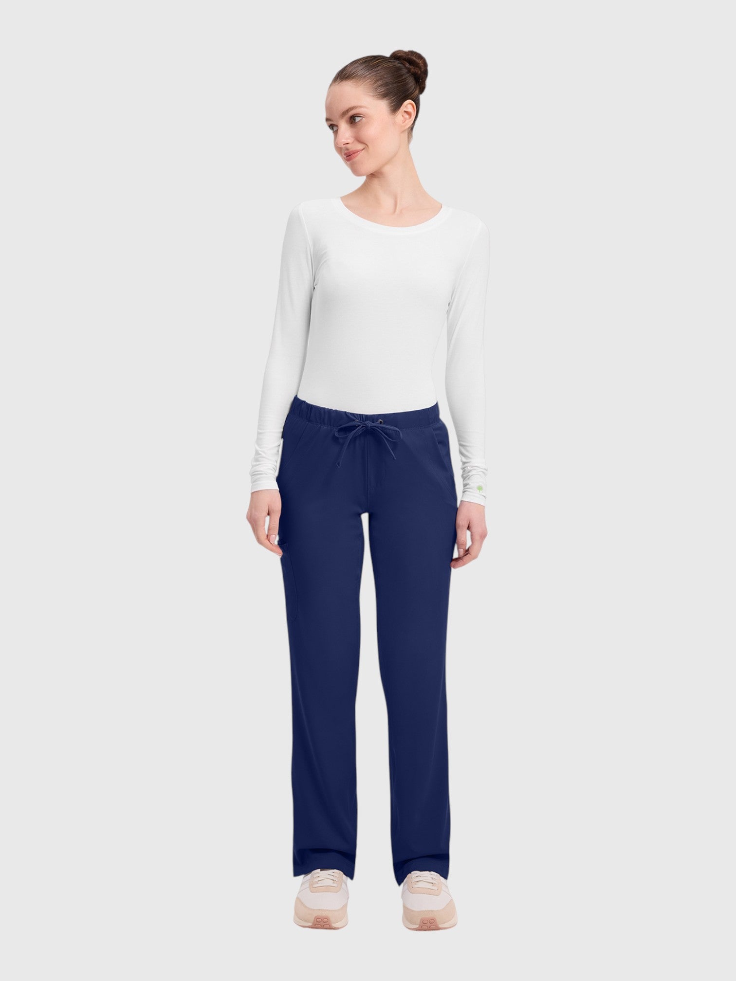 Cargo 6 Pocket Women’s Scrub Pant#Color_Navy
