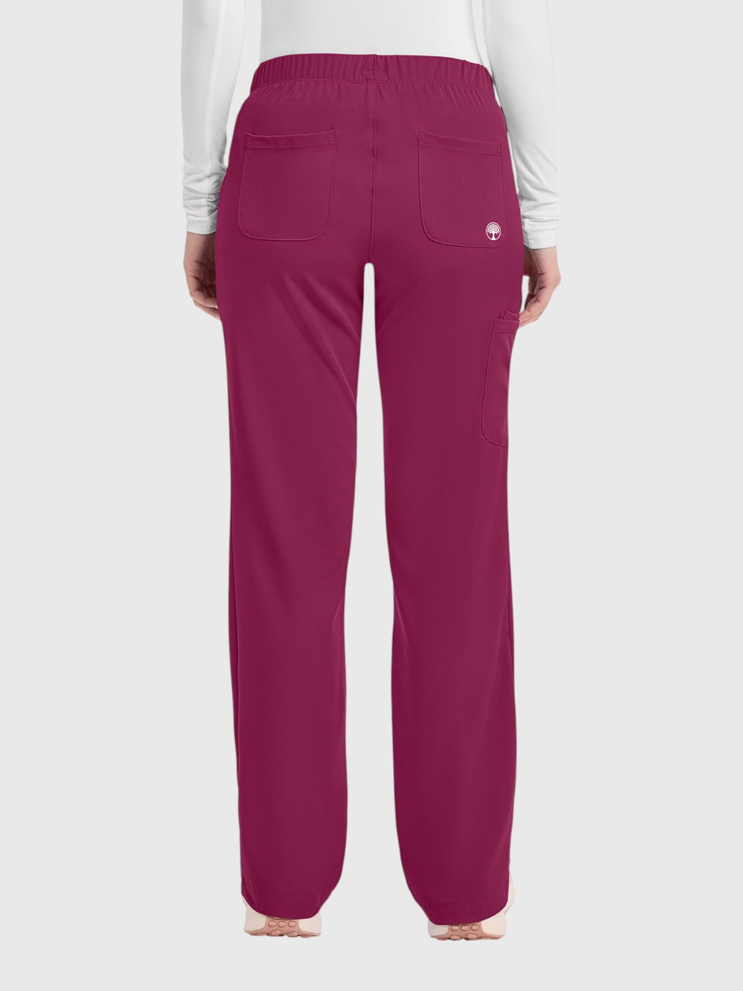 Cargo 6 Pocket Women’s Scrub Pant#Color_Wine