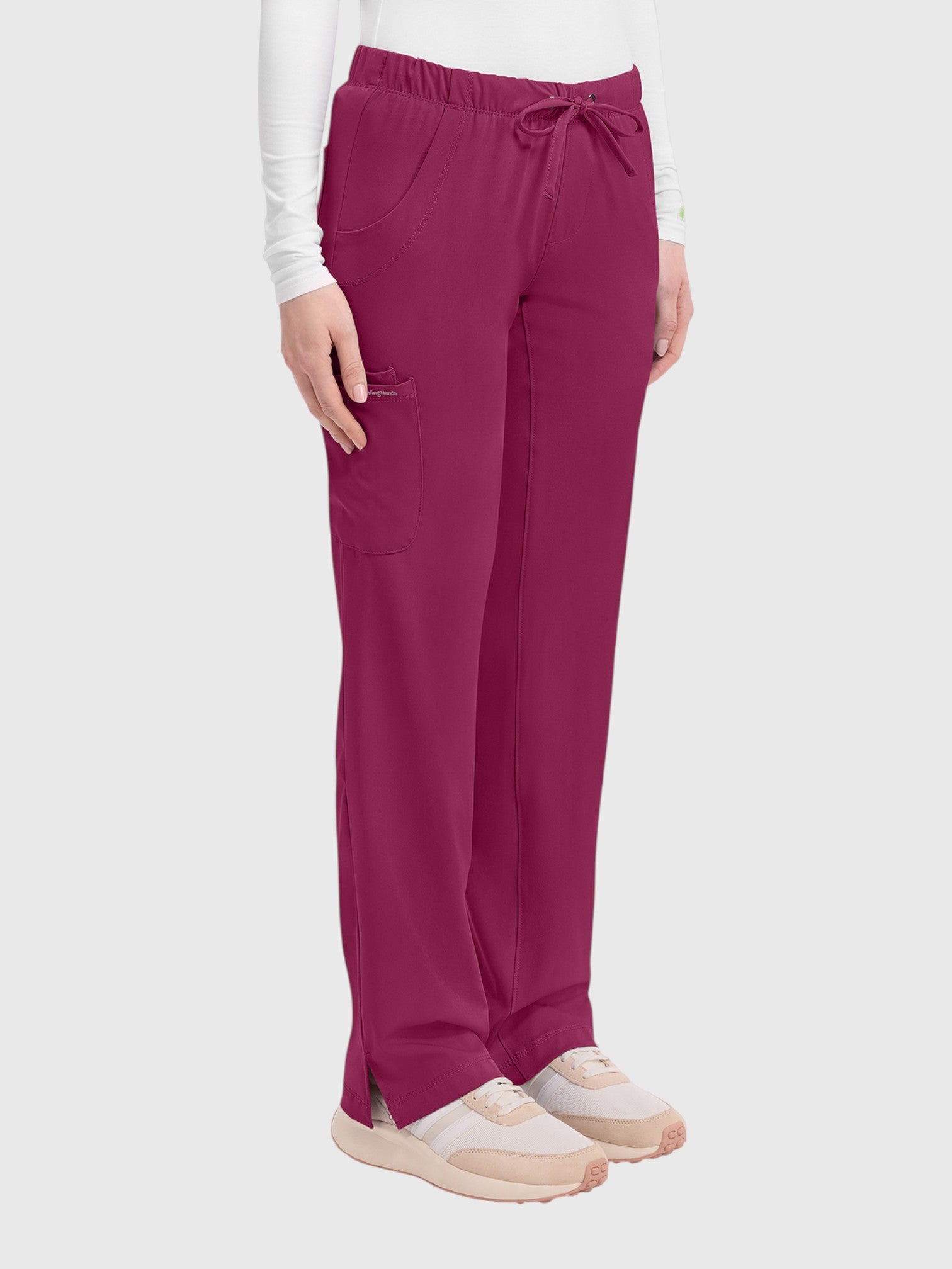 Cargo 6 Pocket Women’s Scrub Pant#Color_Wine