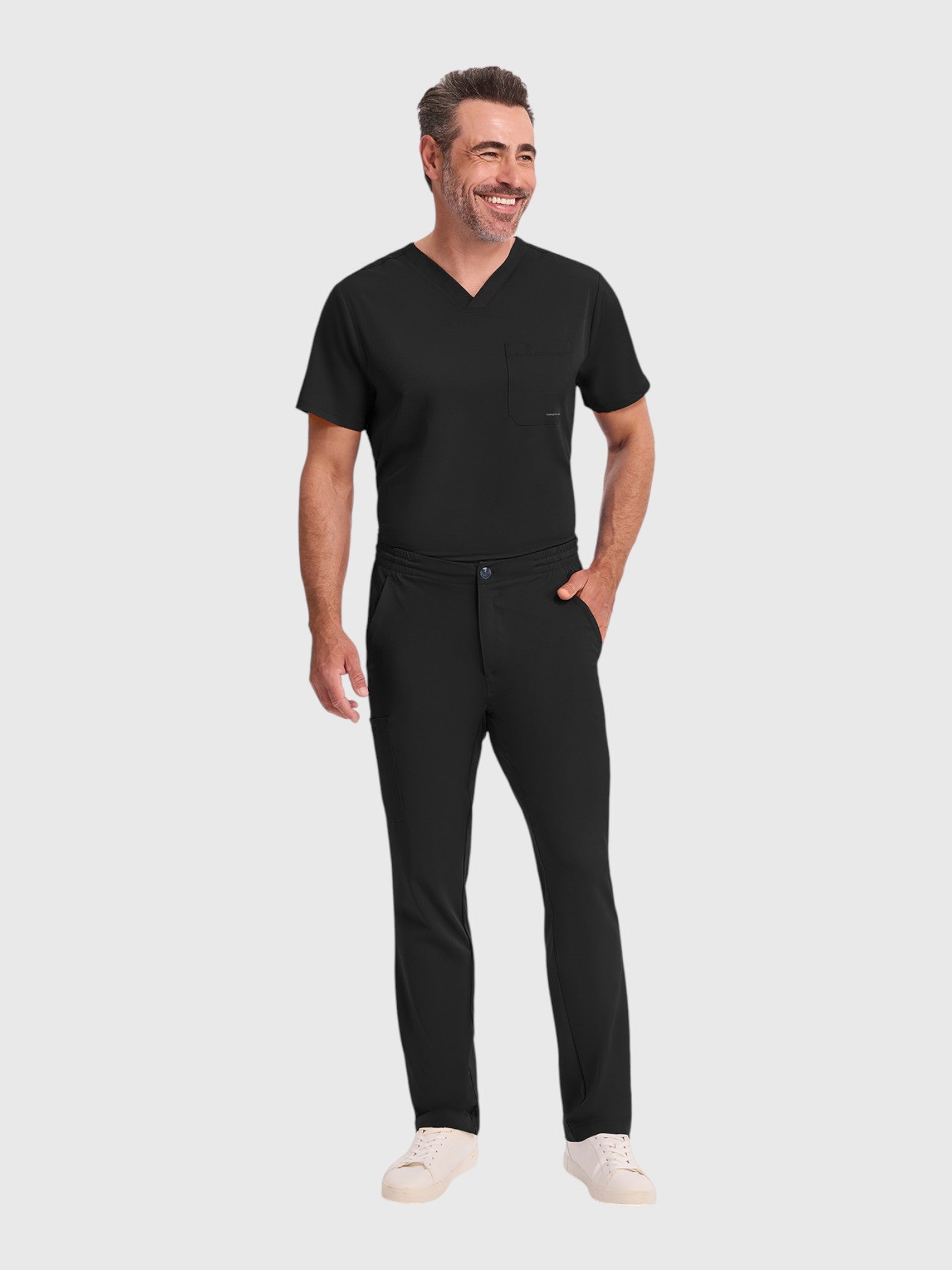 Cargo 6 Pocket Men’s Scrub Pant#Color_Black