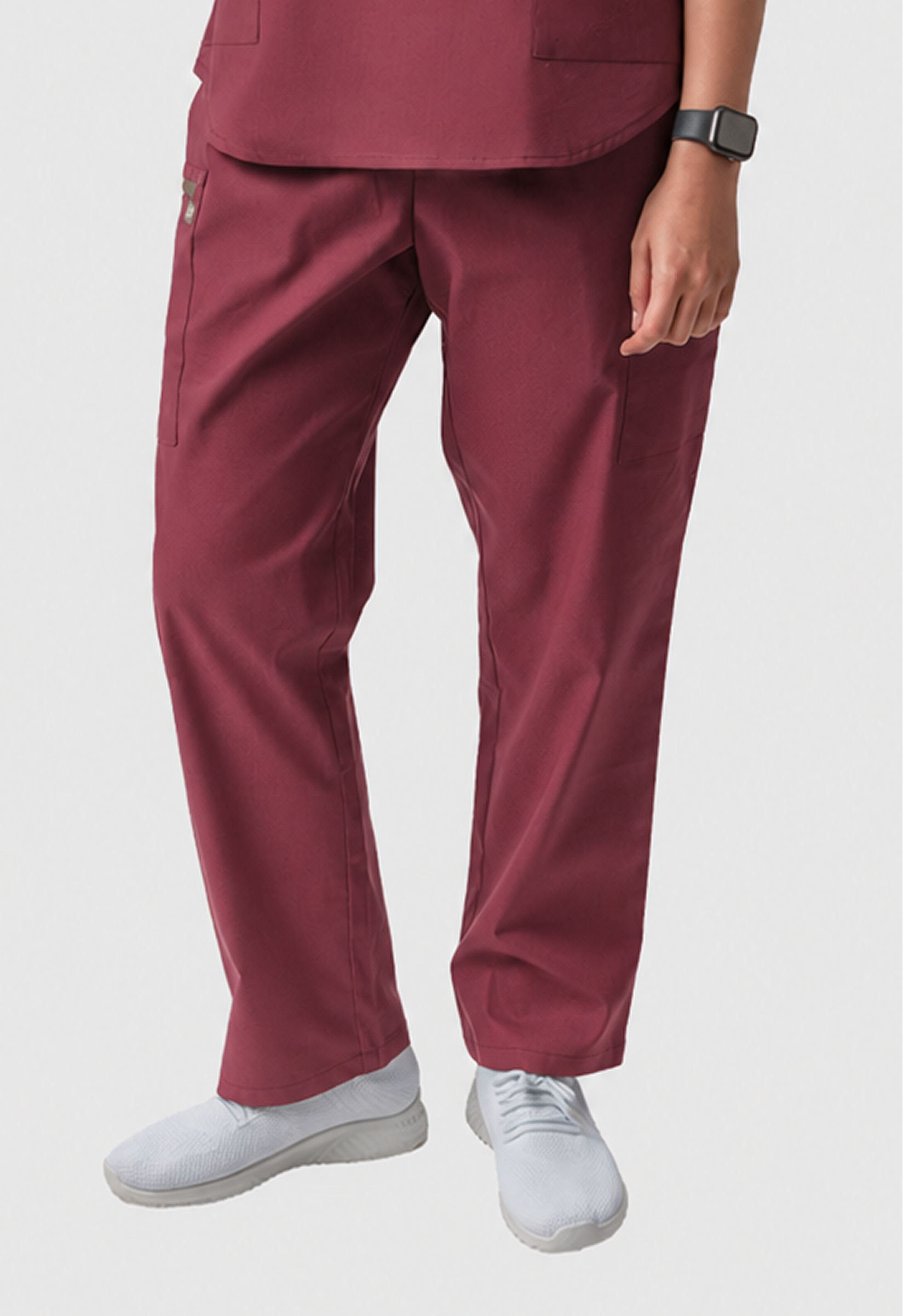 Straight 4 Pockets Women's Cotton Scrub Pant#Color_Royal Plum