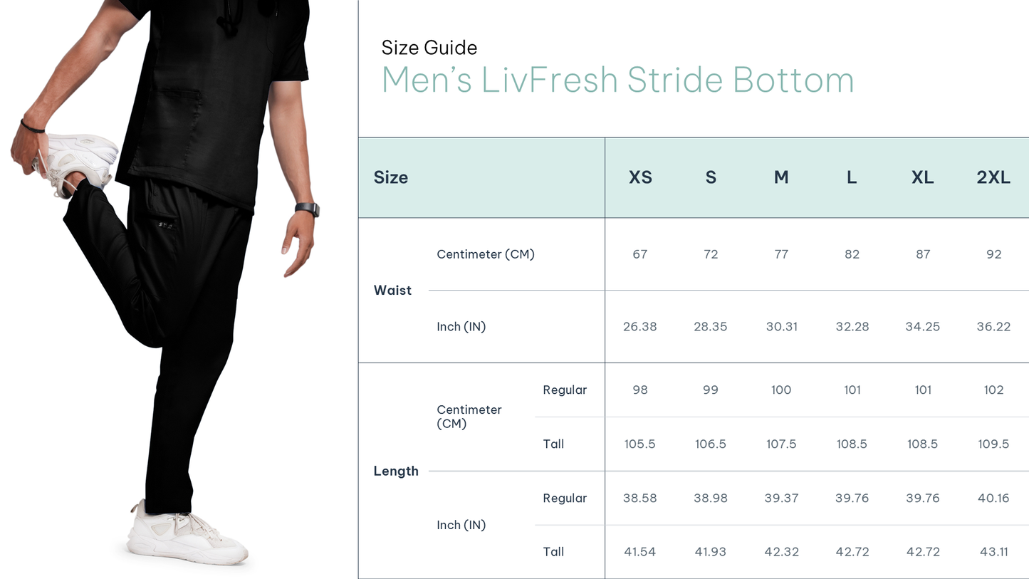 Scrubstory LivFresh Mens Scrub Bottom Audere Classic Fit-Ceil Blue