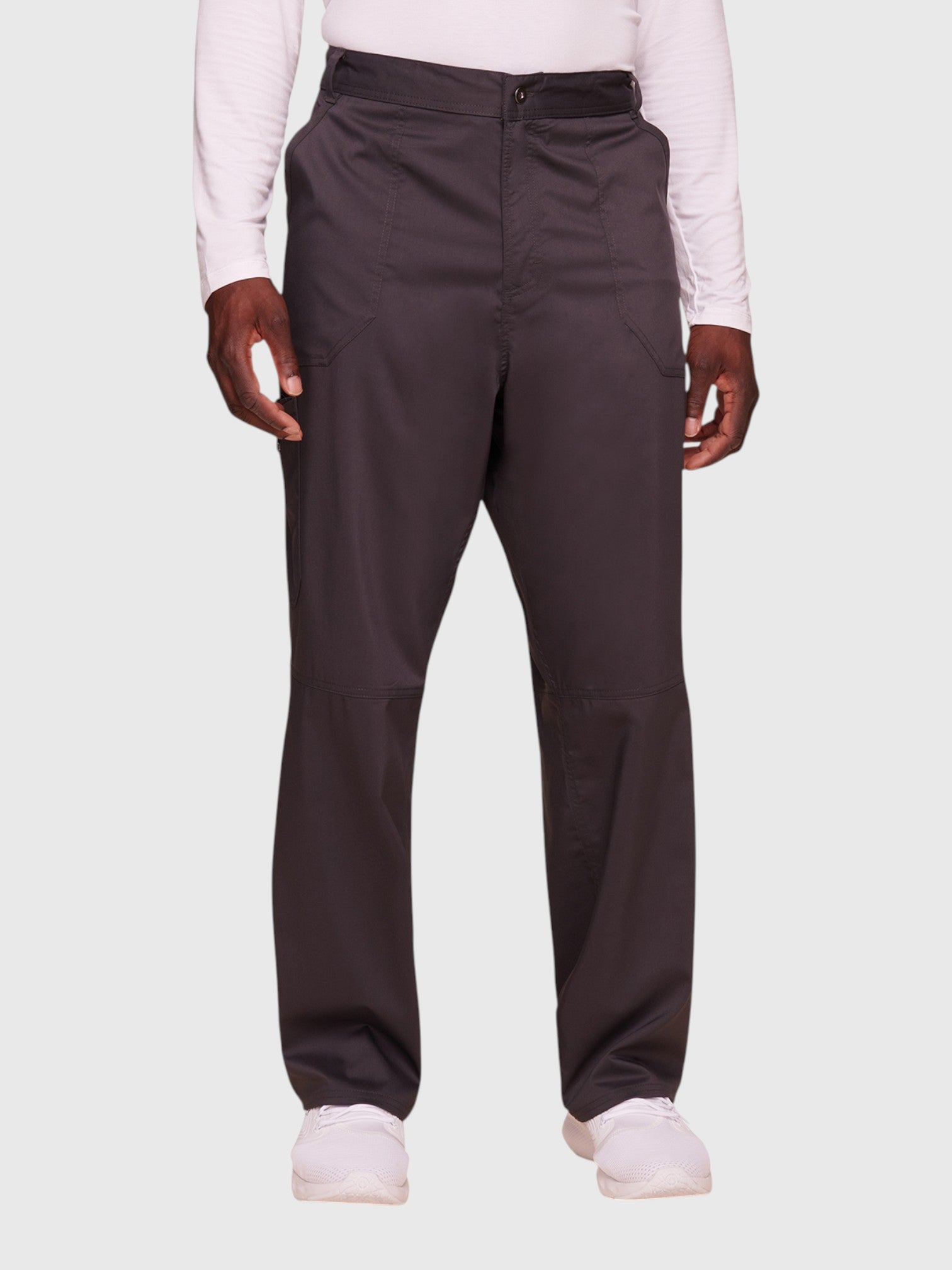 Mid Rise Tapered Leg 7 Pockets Men’s Scrub Pant#Color_Pewter