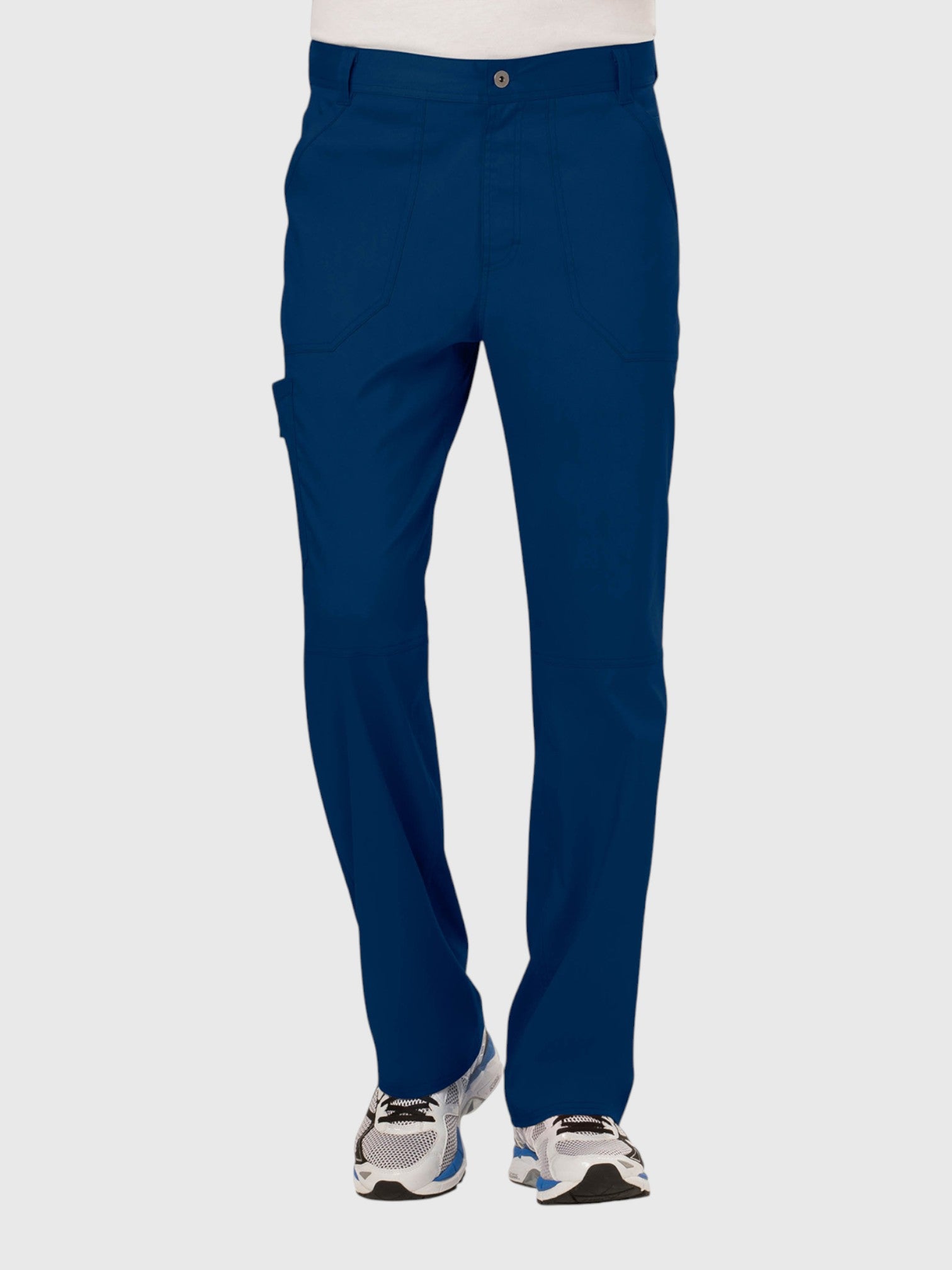 Mid Rise Tapered Leg 7 Pockets Men’s Scrub Pant#Color_Navy Blue