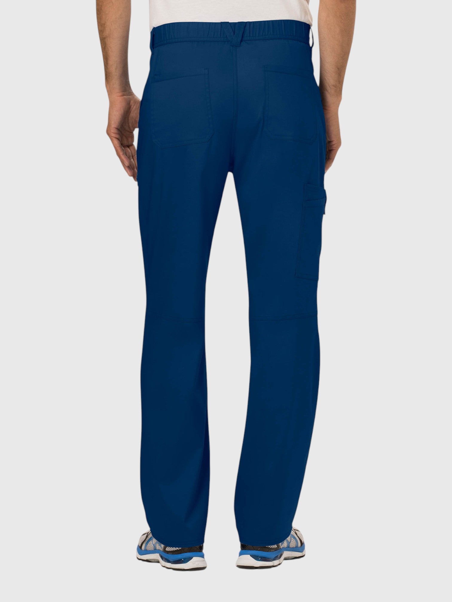Mid Rise Tapered Leg 7 Pockets Men’s Scrub Pant#Color_Navy Blue