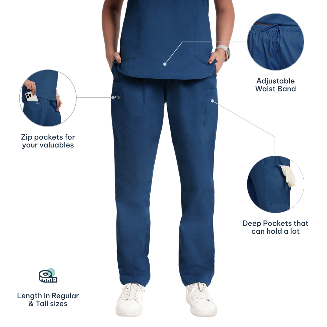 Scrubstory LivFresh Woman Scrub Grace Bottom Classic-Air Blue